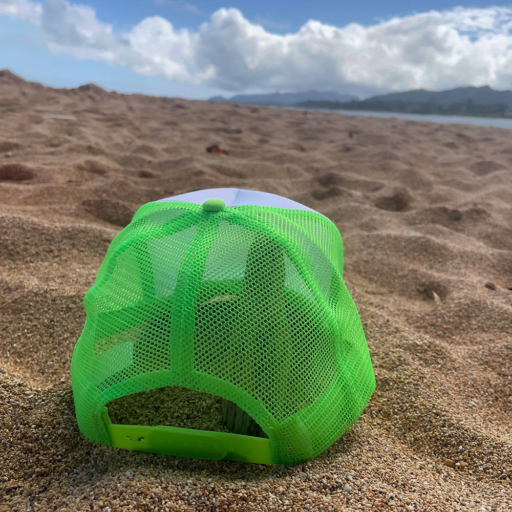 1980's Neon Green Trucker Hat - Image 3