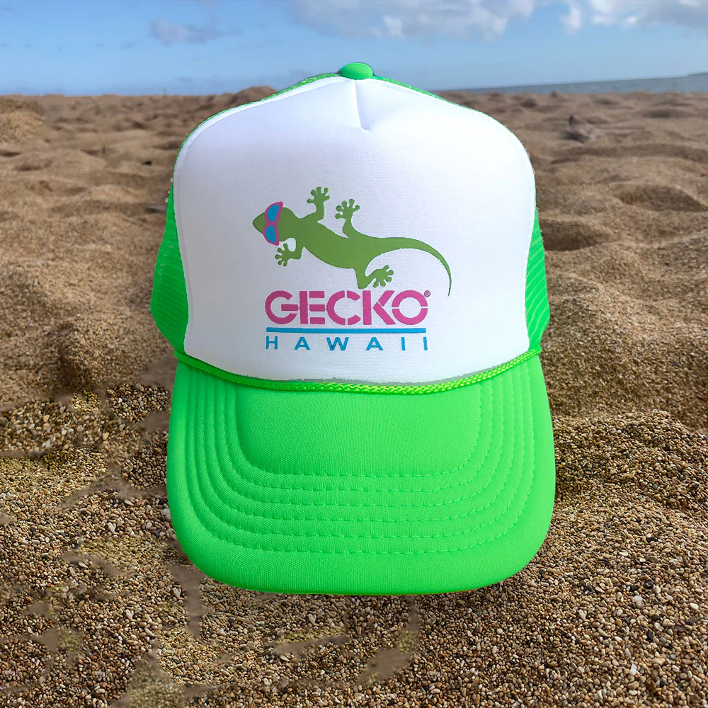 1980's Neon Green Trucker Hat - Image 5