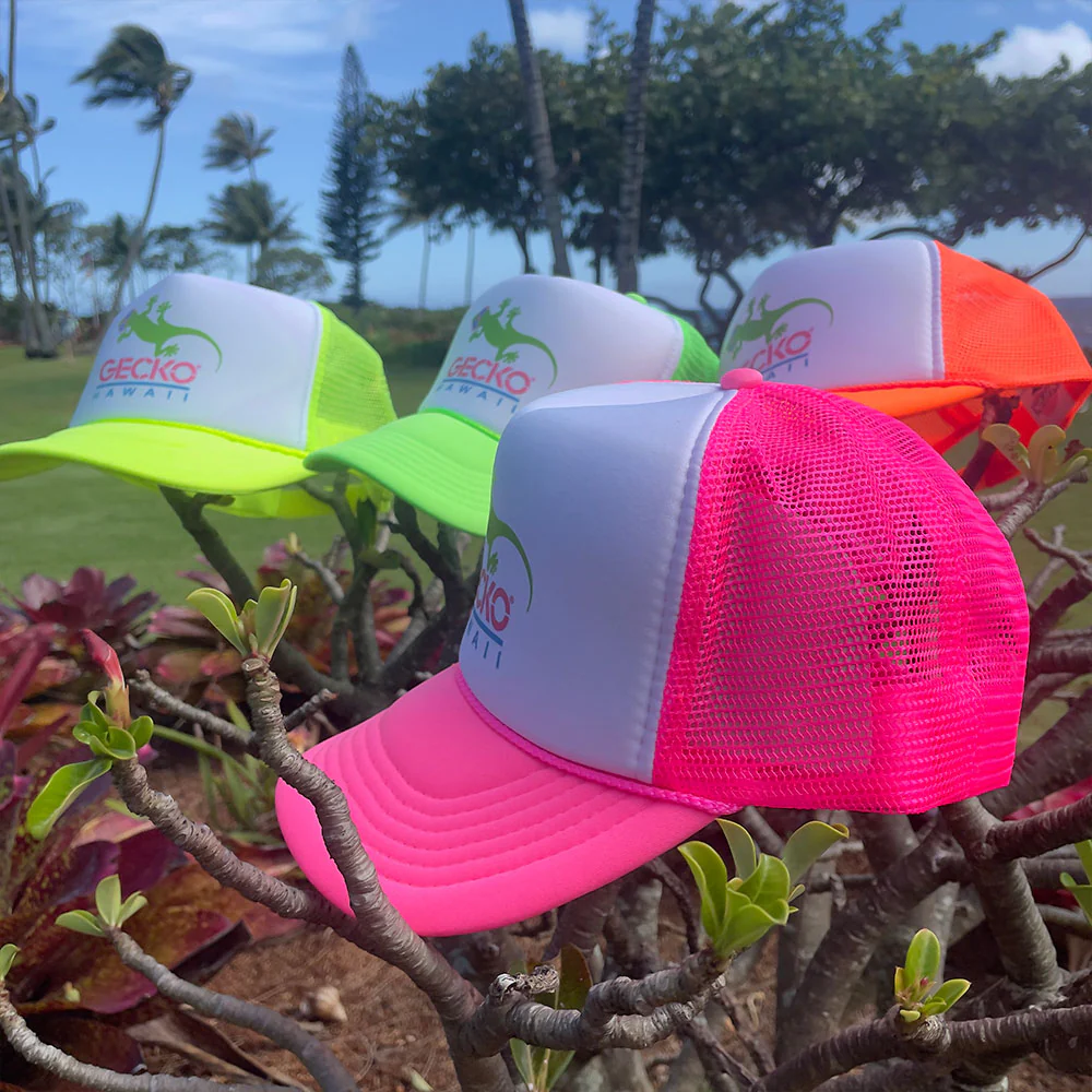 1980's Neon Orange Trucker Hat - Image 4