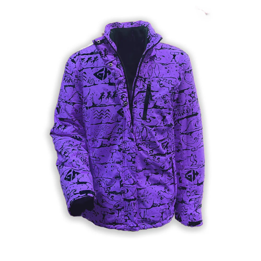 1980's Neon Purple Retro Jacket - Image 2