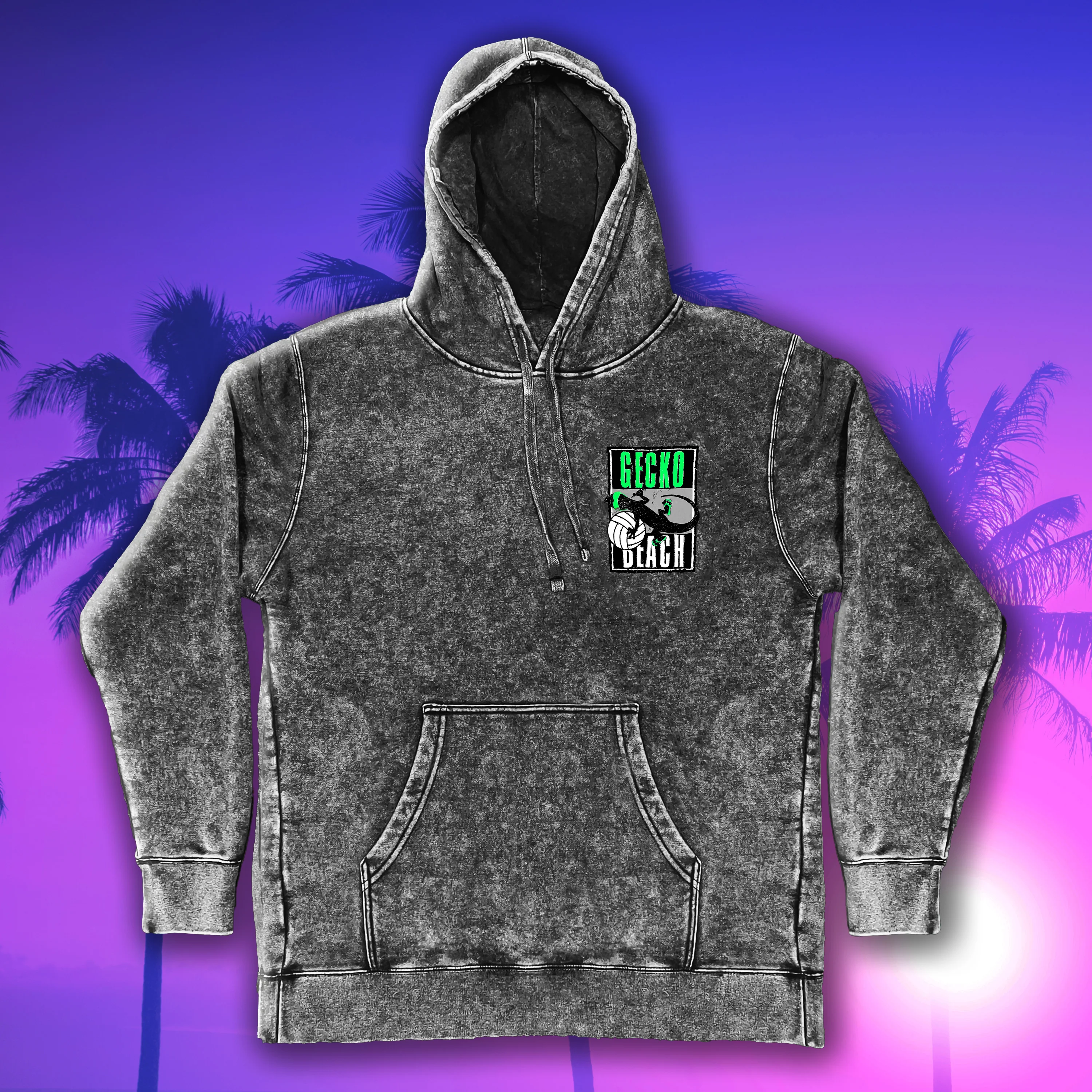 1989 Renegade Beach - Bootleg 4 Acid Wash Hoodie - Image 2