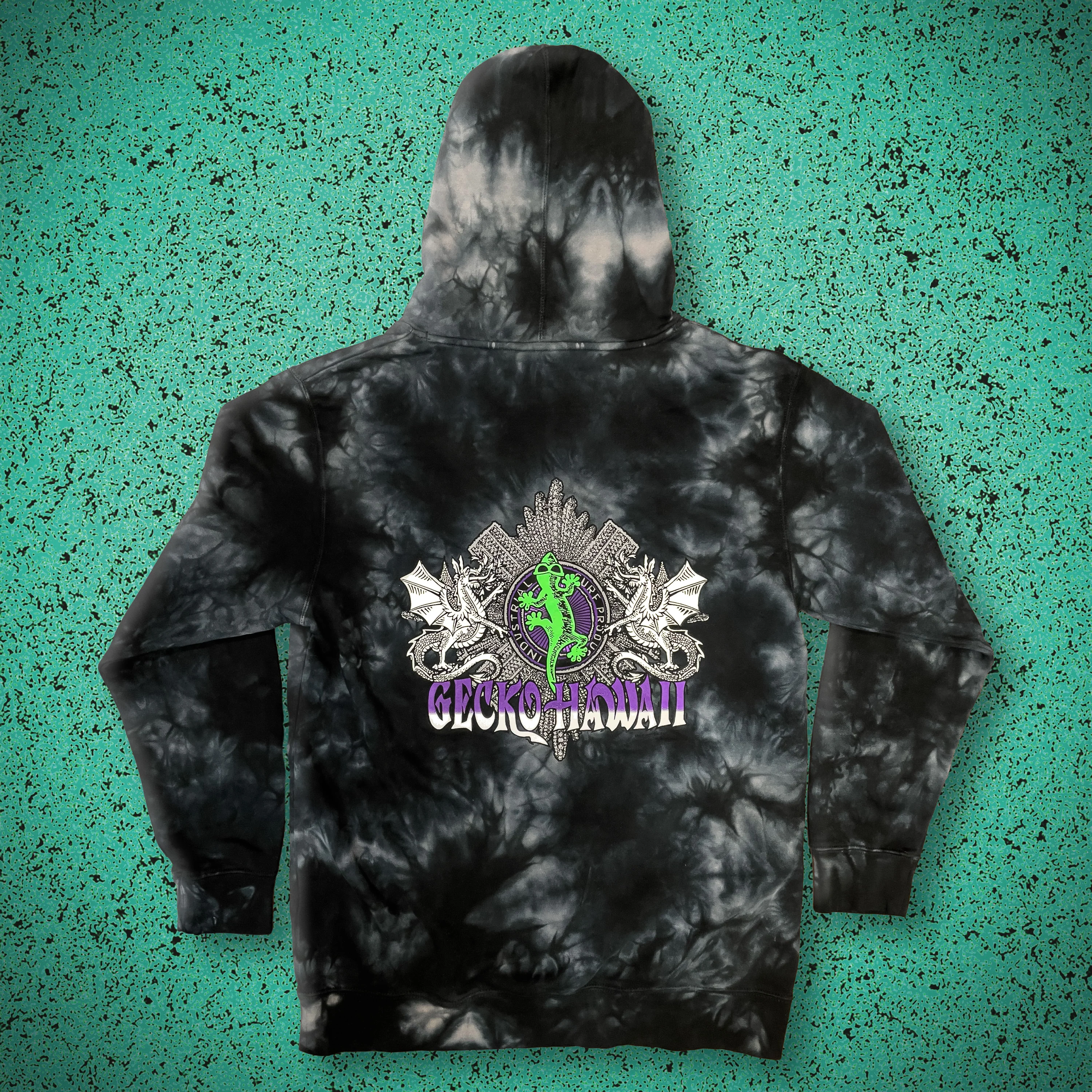1996 Double Dragon - Black Tie Dye Hoodie