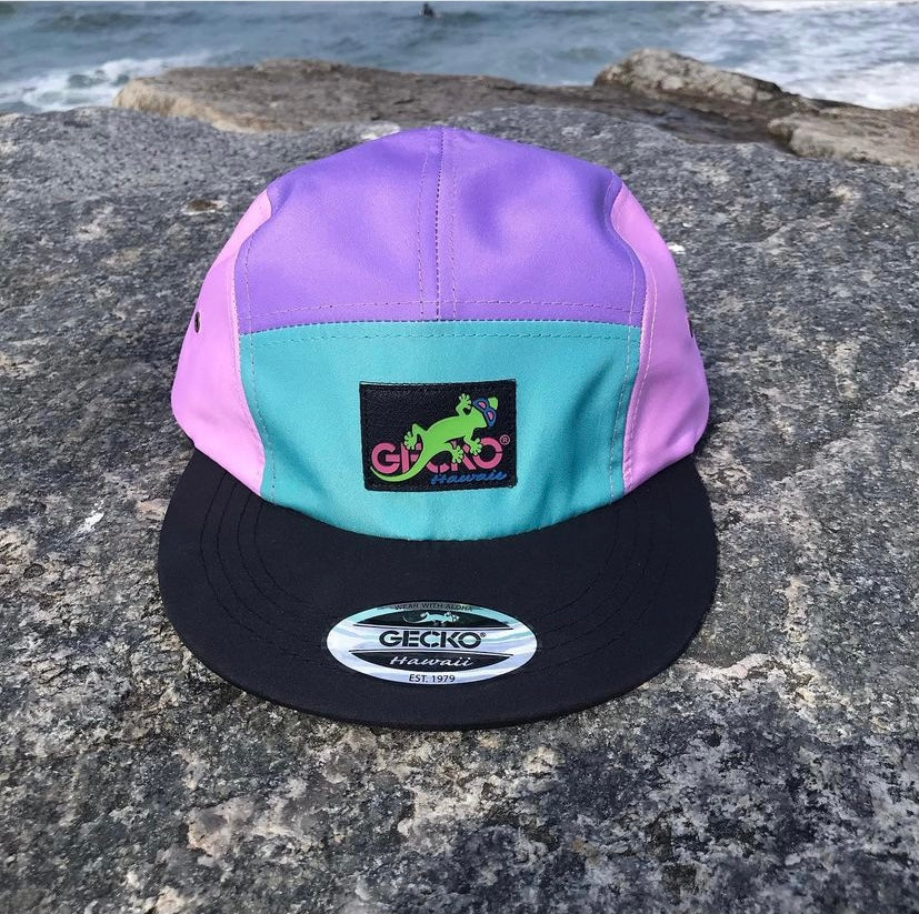 80s Color Block Gecko Five Panel Hat