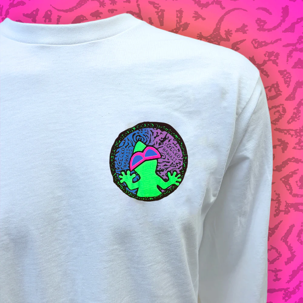 Big Swirl White Long Sleeve Tee - Image 6
