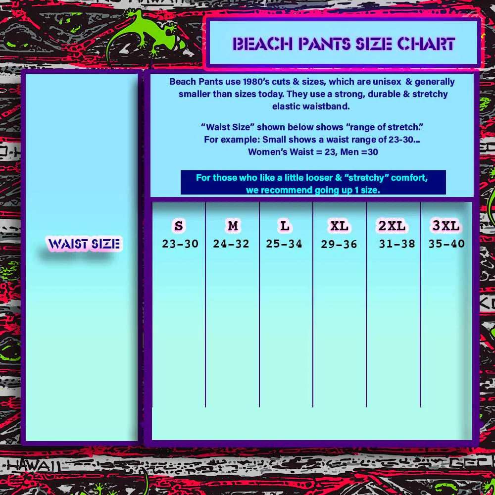 Deep Purple Gecko Wall '90's Beach Pants - Image 8