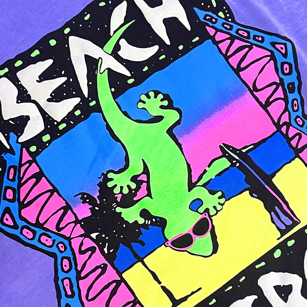 1989 Gecko Beach Patrol - Purple to Pink Hyper Tee - Image 5