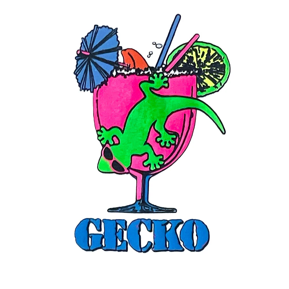 Gecko Cocktail Club White Beach Tee - Image 6