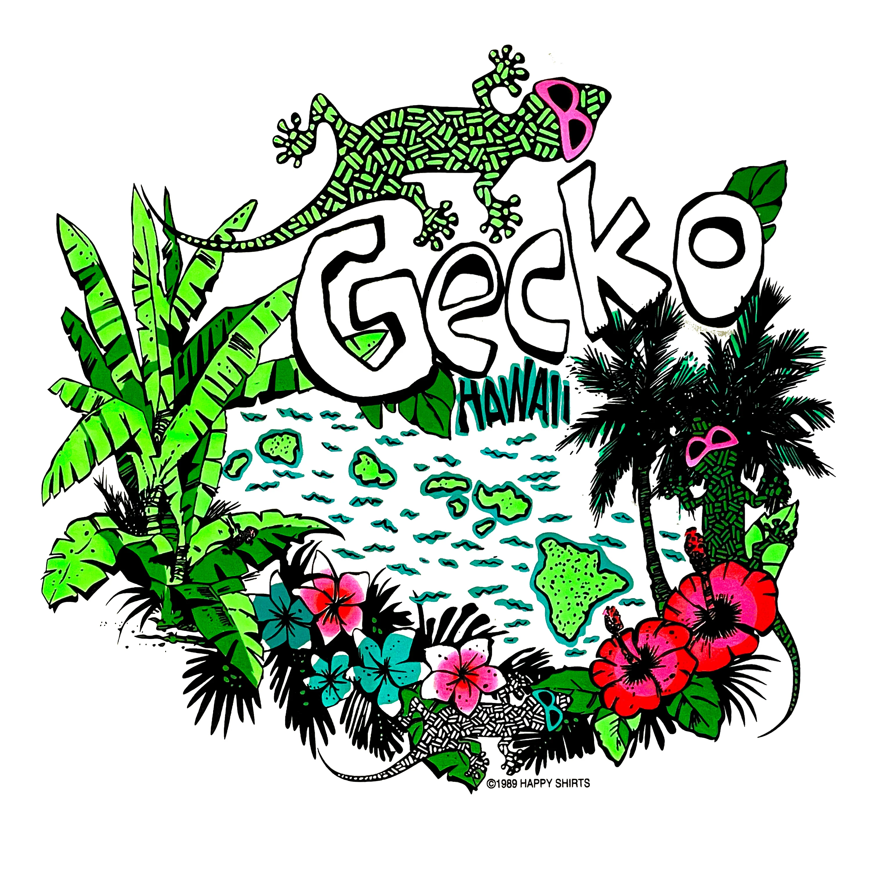 Gecko Hawaiian Islands 1989 - White Tank - Image 8