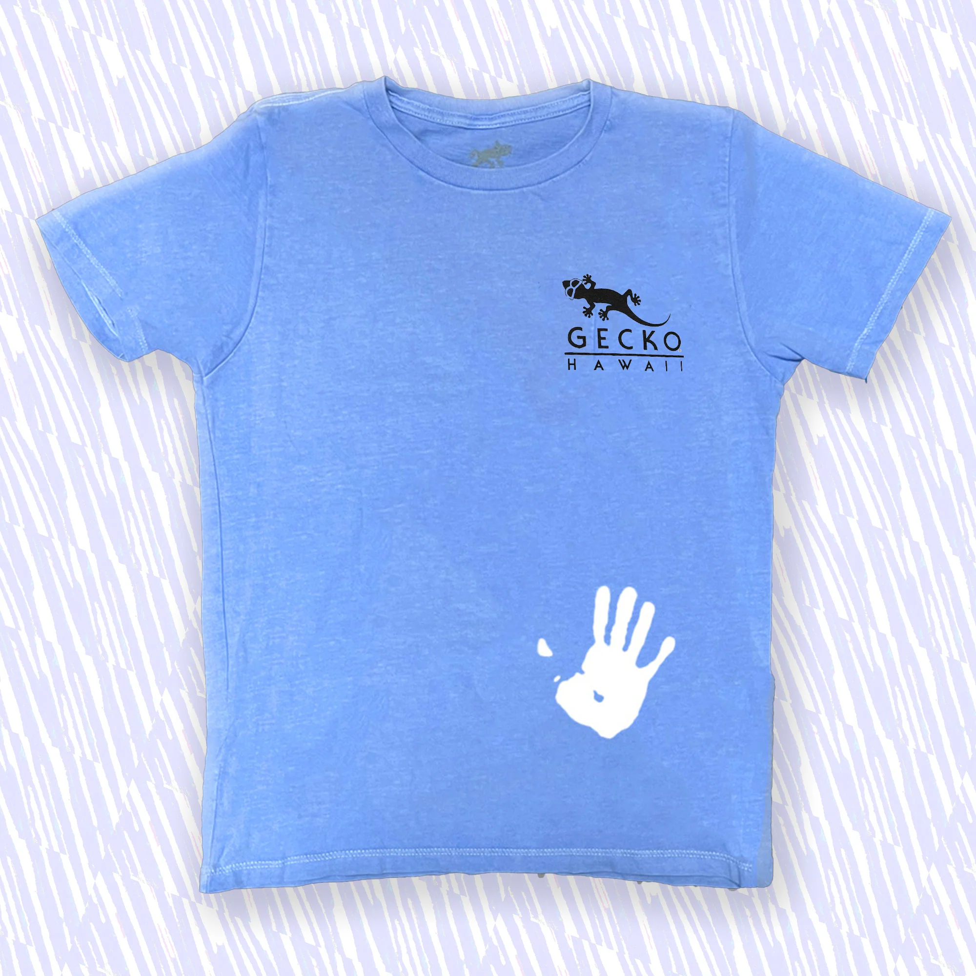 Gecko High Lighter - 1980's Blue Hyperflash T-Shirt - Image 2