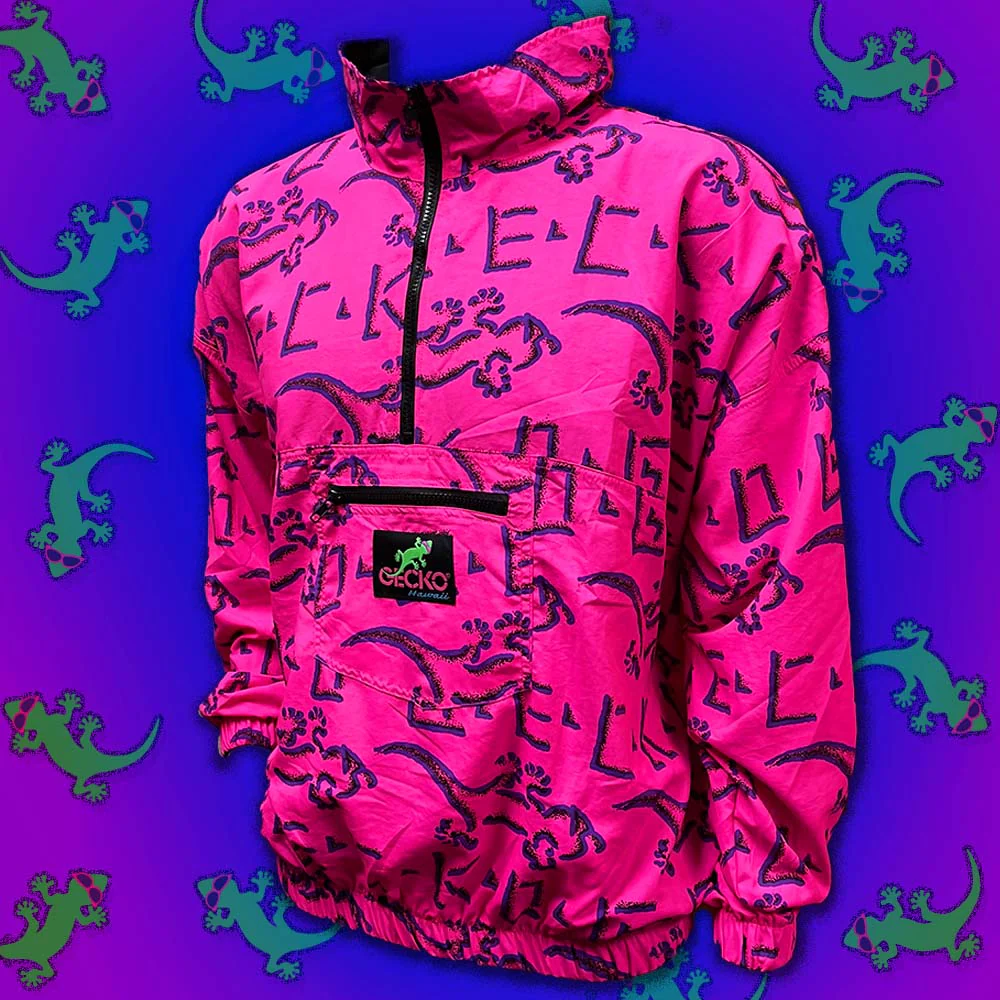 Gecko Petro '88 Hot Pink Windbreaker - Image 2