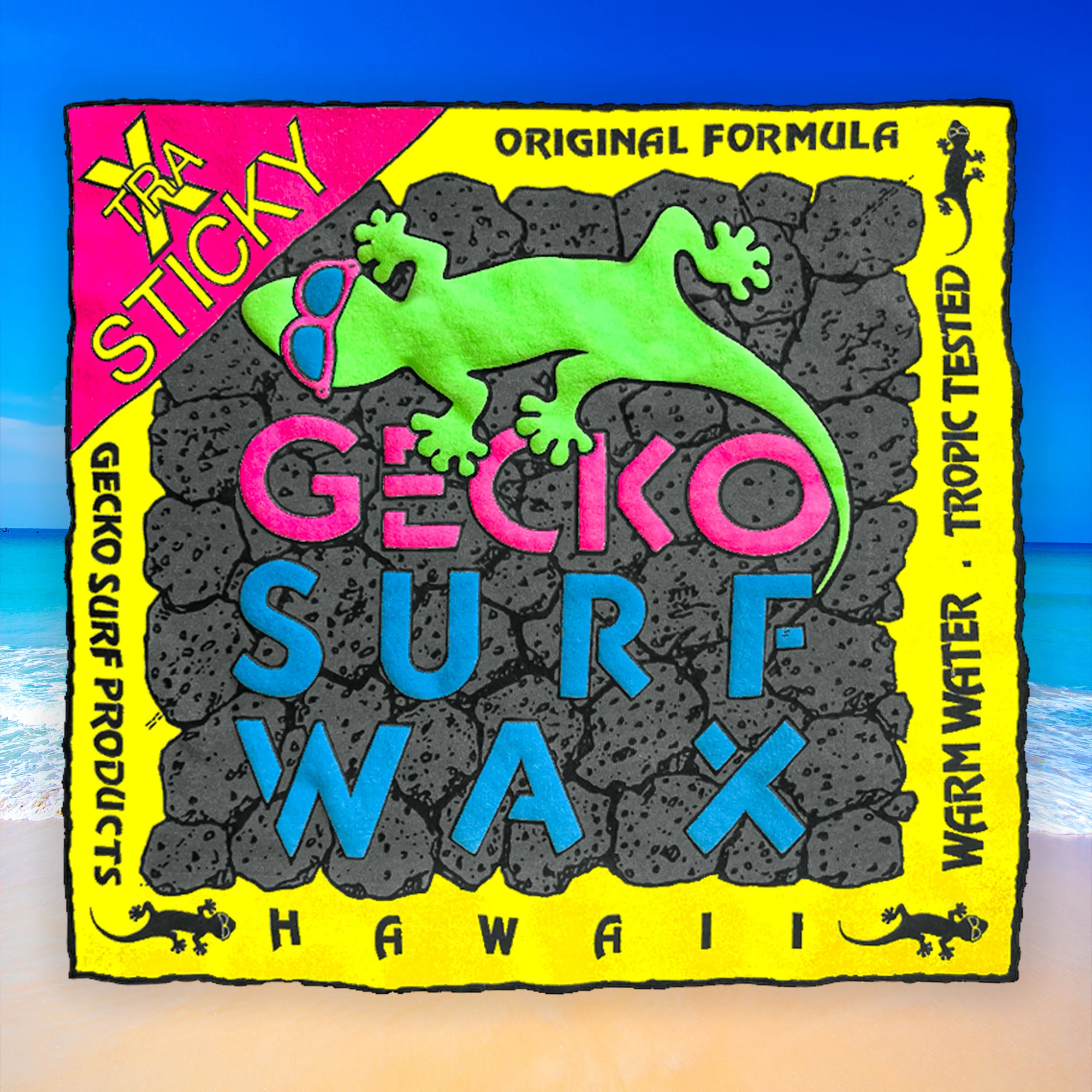1988 Gecko Surf Wax - Purple to Pink HyperFlash Tee - Image 7