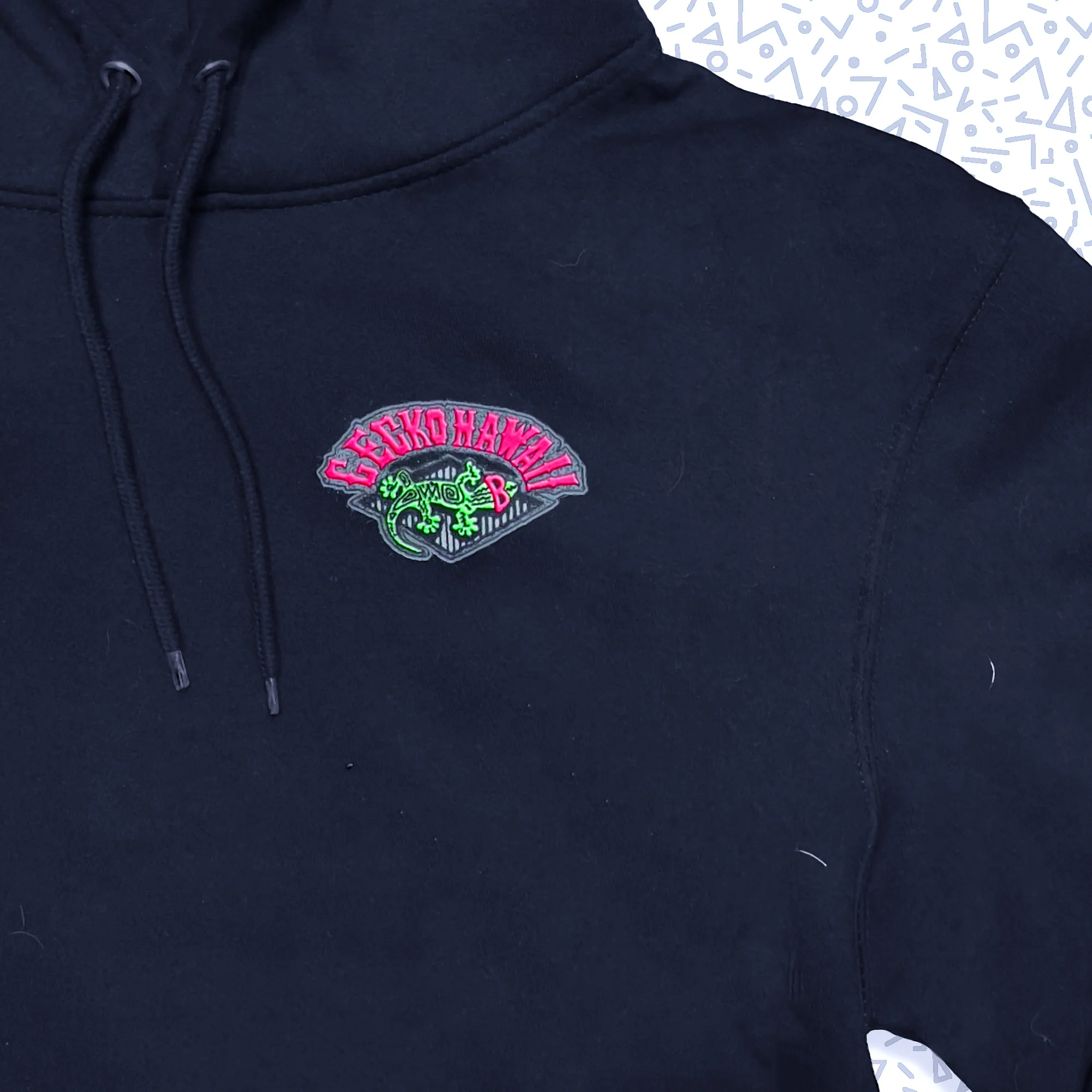 Gecko Tiki Time - Black Hoodie - Image 6