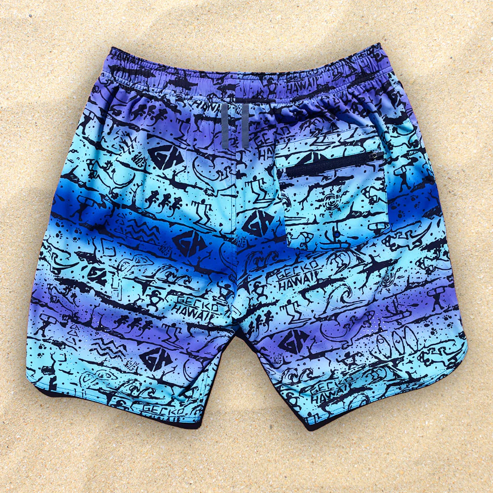 Gecko Wall Mint/Blue/Purple Multiverse Shorts - Image 3