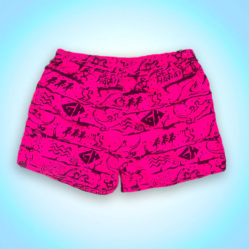 Iconic Gecko Wall Hot Pink Volley Shorts - Image 2