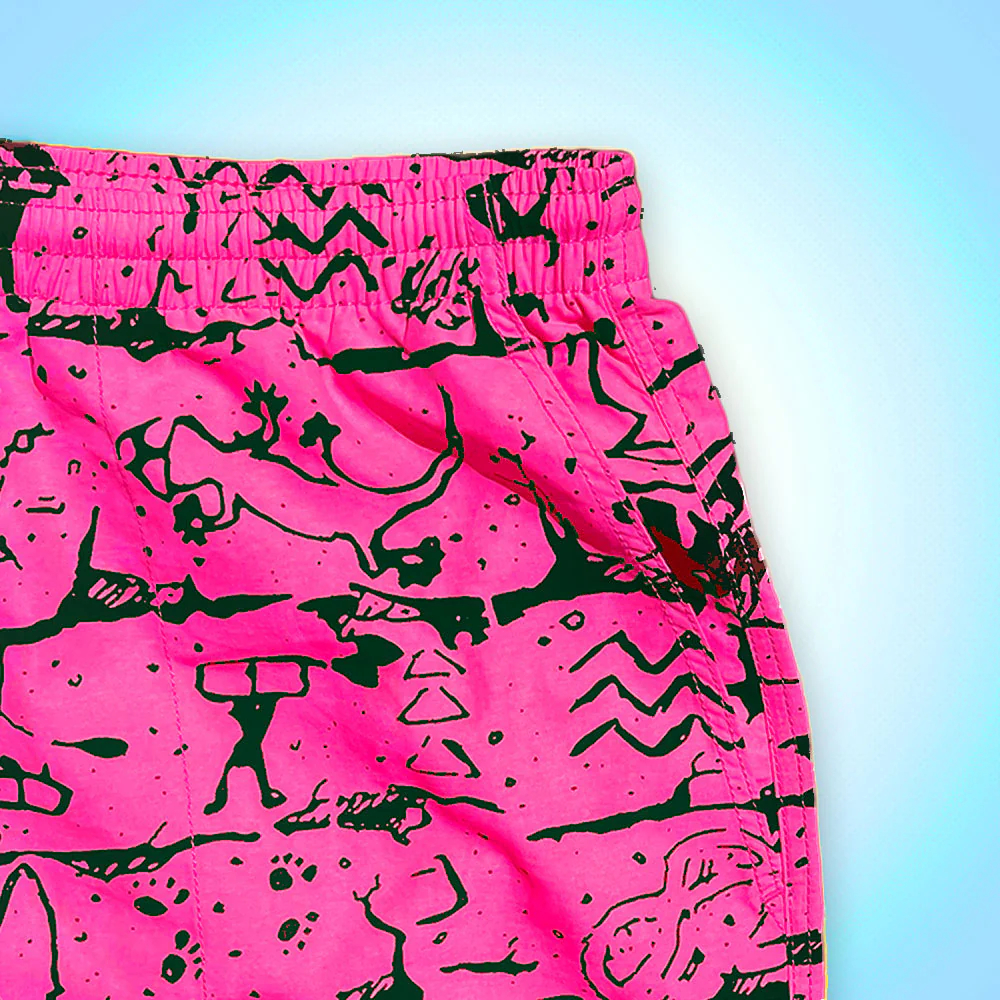 Iconic Gecko Wall Hot Pink Volley Shorts - Image 5