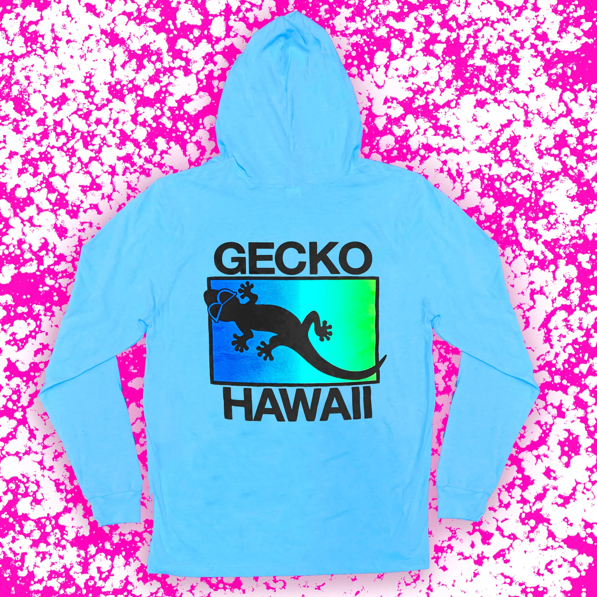 Neon Drift - Neon Blue Frost HoodTEE - Image 3