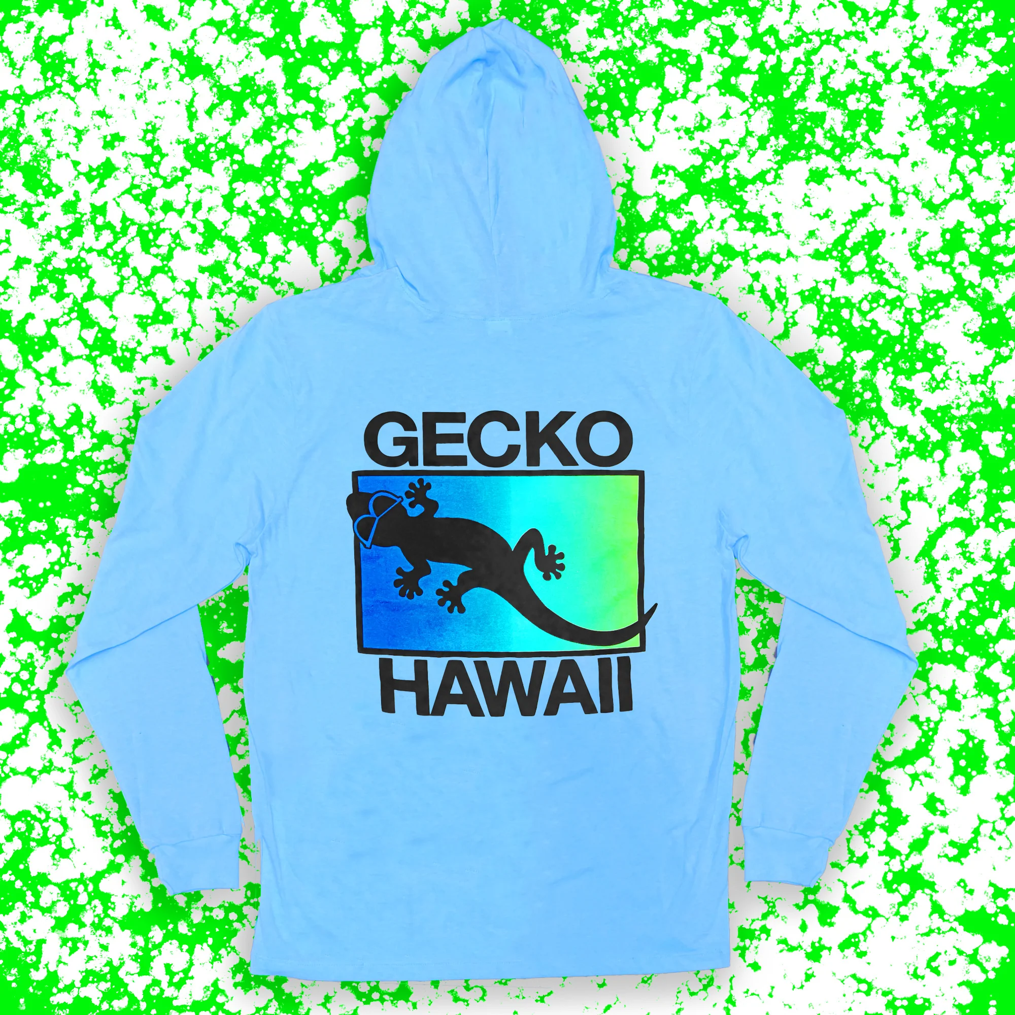 Neon Drift - Neon Blue Frost HoodTEE - Image 4