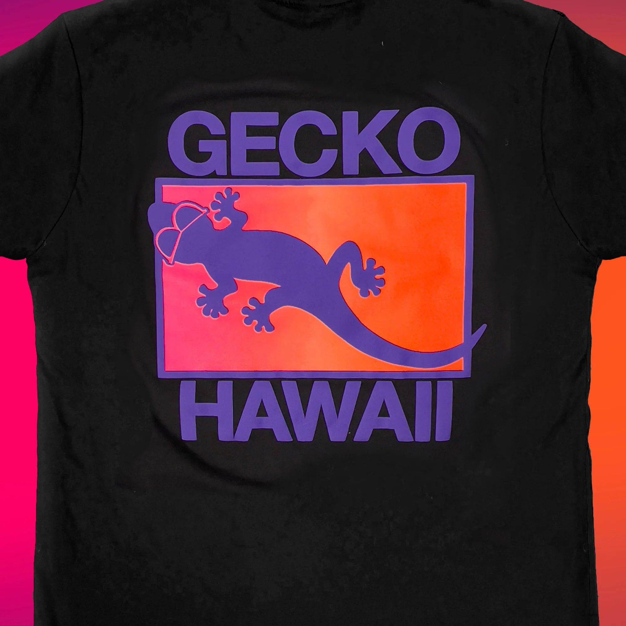 Neon Drift -  Tequila Sunset Black Tee - Image 4