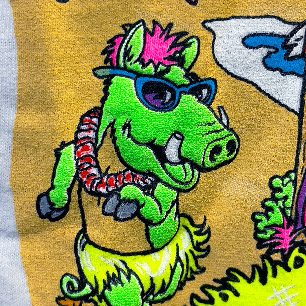 Original Party Animal: 1980's Soft Blue Tee - Image 4