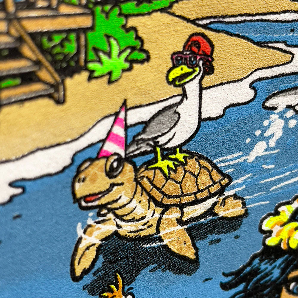 Original Party Animal: 1980's Soft Blue Tee - Image 7