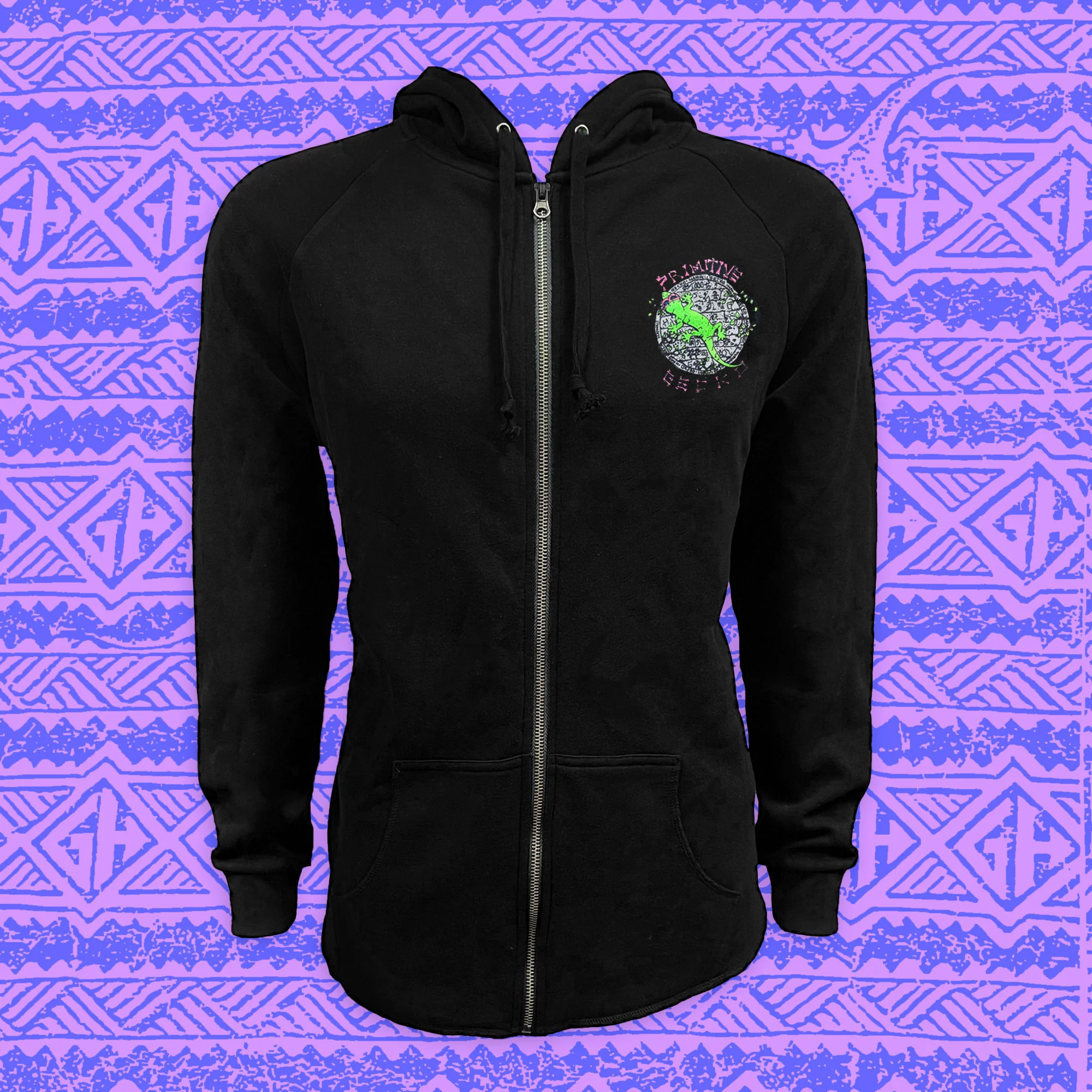 Primitive Gecko Hoodie - Womens Premium Zip - Image 4