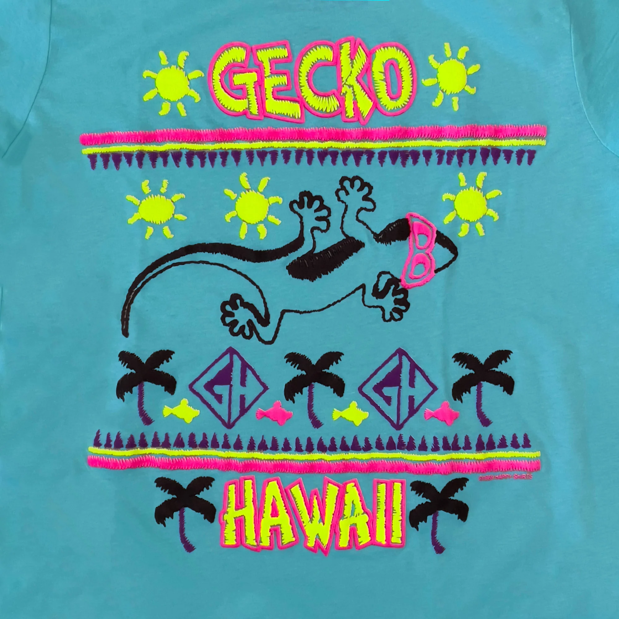 1987 StitchWave - Surfside Cyan Pigment Dyed Tee - Image 6