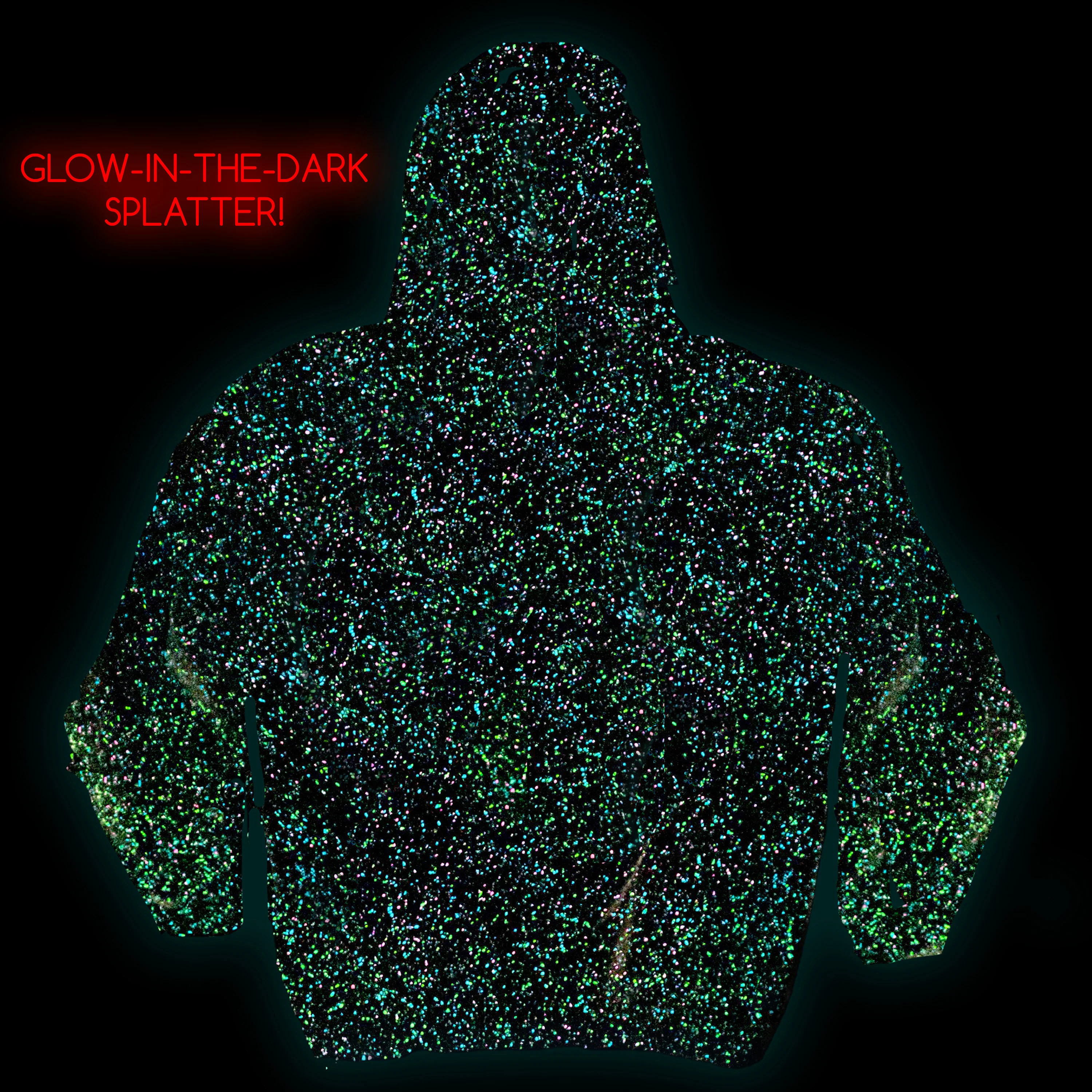 Stranger Times Glow In The Dark Splatter Hoodie - Limited Edition - Image 3